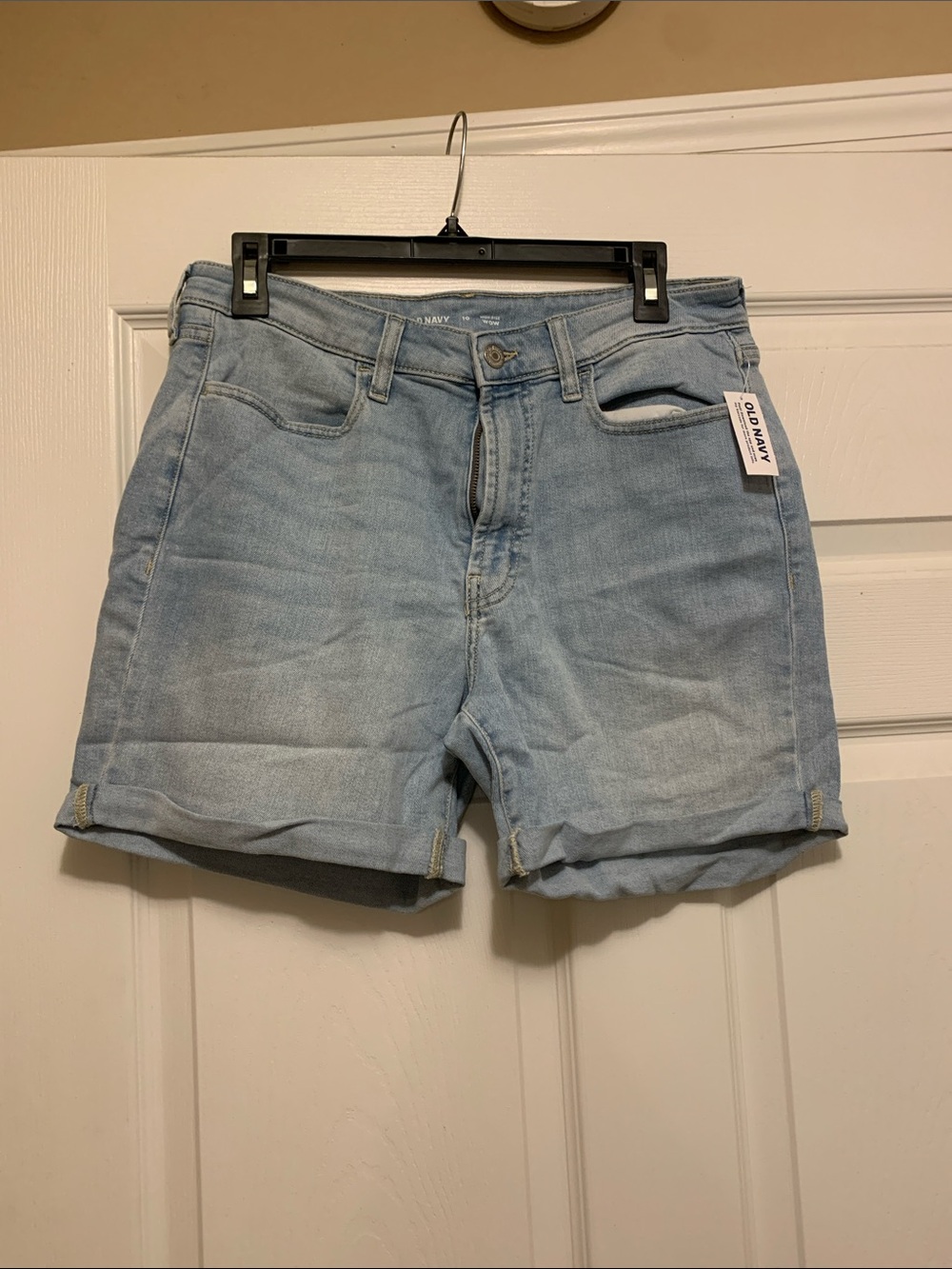Old Navy Light Blue Rolled Hem Denim Shorts